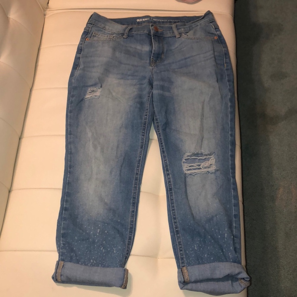 Old Navy boyfriend-straight up jeans capris